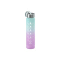 Axyaa Gradient Color Sports Water Bottle with Straw and Handle