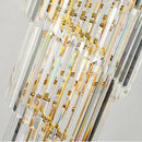Axyaa Golden Luxury Hotel Lobby Modern Crystal Chandelier for Multi-Story Staircase Lighting
