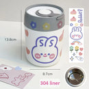 Axyaa Stainless Steel Noodle Bowl with Handle: Portable, Cute, Perfect for Office and School
