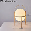 Axyaa Wood & Glass Lantern with Tricolored Bulb - Ideal for Bedside & Living Room
