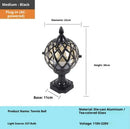 Axyaa Outdoor Globe Glass Column Lamp for Garden Pathway Lighting