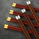 Axyaa Mahogany Stainless Steel Chicken Wings Chopsticks Gift Box
