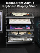 Acrylic Keyboard Display Stand by Axyaa: Compact Desktop Organizer for Keyboard, Mouse, and More