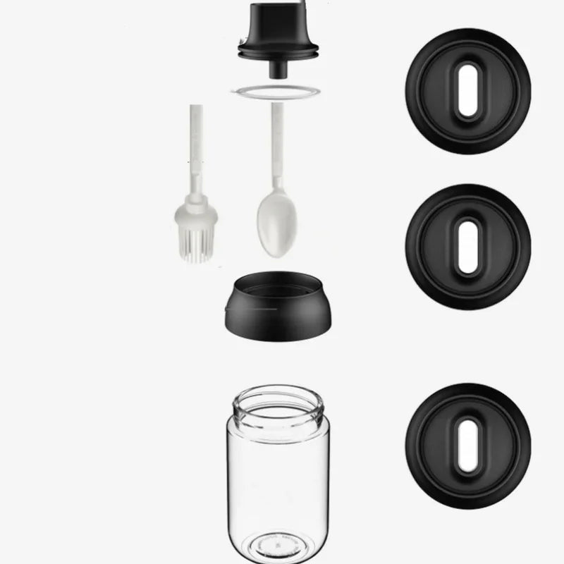 Axyaa 250ml Spice Jar with Moisture-proof Lid and Spoon