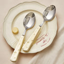 Axyaa Cute Wind Ceramic Handle Stainless Steel Tableware Set