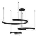 Axyaa Modern Black LED Chandelier Pendant Light for Foyer, Stairs, and Bar