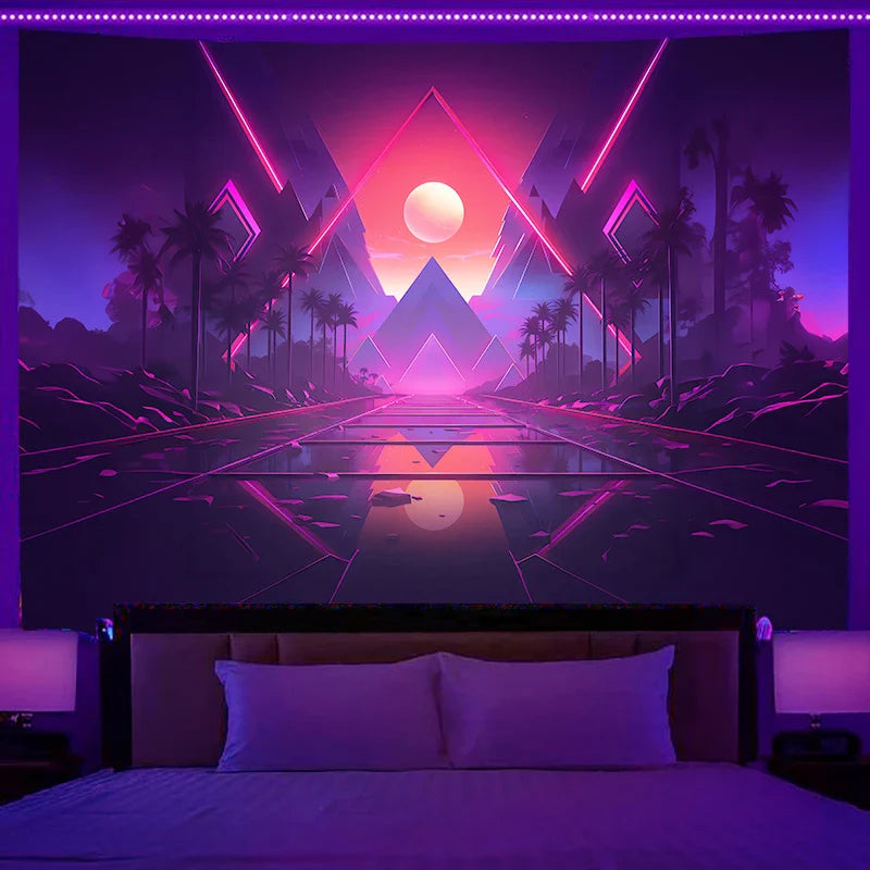 Axyaa Dream City Racing Tapestry - Bedroom Aesthetic Decor and Background Cloth