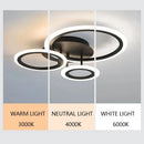 Axyaa Black LED Ceiling Lamp Remote Control Living Room Chandelier