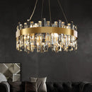 Axyaa Crystal Chandelier: Elegant Large Room Lighting for Home, Villa, or Exhibition Hall