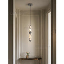 Axyaa Black Stone Pendant Lamp: High-End LED Chandelier for Luxury Living Room