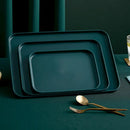 Axyaa Nordic Style Food Storage Tray Rectangular Plate for Kitchen Organization
