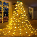 Axyaa Christmas Tree USB String Lights: Indoor/Outdoor Xmas Decor, Waterproof & Green Ring