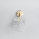 Axyaa Rotatable Clear Glass LED Wall Lamp with Pull Chain Switch