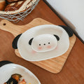 Axyaa Puppy-Shaped Sushi Plate Set | 8" Plate & 4" Dipping Dish