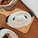 Axyaa Puppy-Shaped Sushi Plate Set | 8" Plate & 4" Dipping Dish