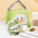 Axyaa Cartoon Printed Lunch Bag: Insulated Thermal Oxford Cloth Handbag