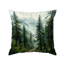 Axyaa Misty Forest & Mountain Pattern Pillowcase - Sofa Bedroom Car Cushion Cover