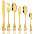Axyaa Rainbow Stainless Steel Cutlery Set - 6Pcs Flatware for Kitchen Party