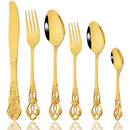 Axyaa Rainbow Stainless Steel Cutlery Set - 6Pcs Flatware for Kitchen Party