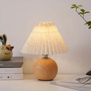 Axyaa Ceramic Pleated Table Lamp - Nordic Retro Bedside Decoratives
