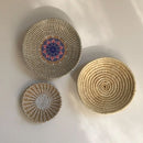 Axyaa Seaweed Straw Plate Wall Hanging - Handmade Scandinavian Nordic Style Decor