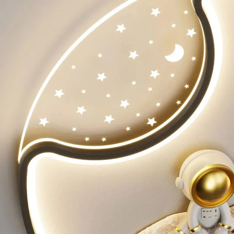 Axyaa Astronaut LED Moon Light for Kids' Ceiling Fantastic Eye Care Bedroom Lamp