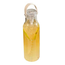 Axyaa Glass Tumbler with Handle and Straw, Heat-resistant Juice/Water Bottle, Scale Design