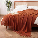 Axyaa Nordic Christmas Blanket: Light Luxury Knitted Throw for Bed or Sofa