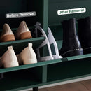 Axyaa Farmhouse Shoe Storage Cabinet with Barn Door Design & 4 Flip Drawers