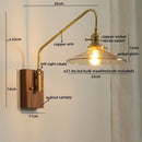 Axyaa Modern Copper Ceramic LED Wall Lamps for Bedroom Living Room Bar