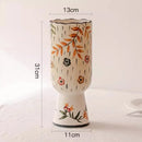 Axyaa Hand Painted Ceramic Vase | Luxury Jingdezhen Pottery | Hydroponic Flower Arrangement