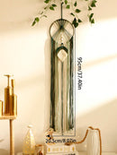 Axyaa Circular Leaf Macrame Dreamcatcher: Boho Home Wall Hanging for Aesthetic Room Decor