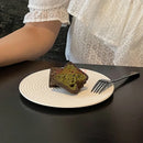 Axyaa Pure White Ceramic Dessert Plate, Cake Tray, Sushi Platter
