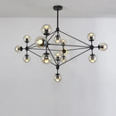 Axya Glass Ball Chandelier for Industrial Vintage Loft Lighting