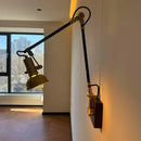 Axyaa Swing Arm Wall Lamp, Mid Century Modern Bedroom Reading Light