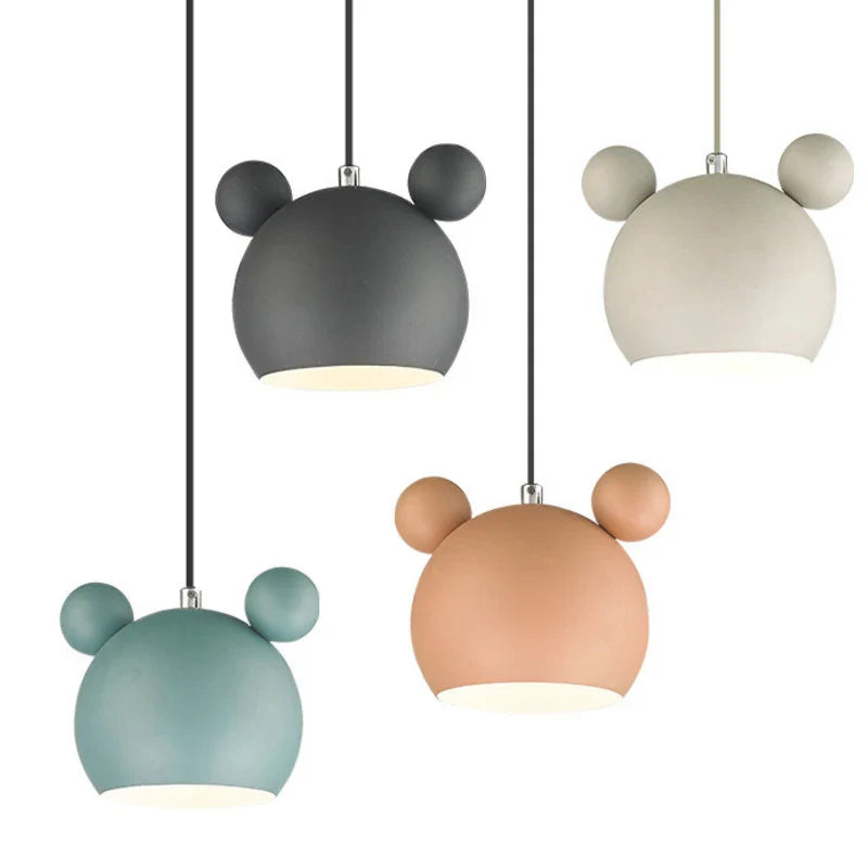 Axyaa Cartoon Mouse Pendant Light for Kids' Room LED Home Decor