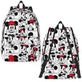 Axyaa Mickey Mouse Canvas Backpack: Large Capacity School Bag for Kids