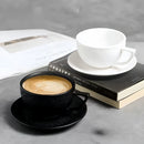 Axyaa Rock Pattern Ceramic Latte Coffee Mug Set with Round Saucer