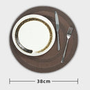Axyaa Vinyl Round Placemats - Set of 6/10 Anti-Skid Washable Table Mats for Kitchen & Dining