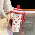 Axyaa Stainless Steel Tumbler with Ceramic Liner & Strap, 720ML Capacity