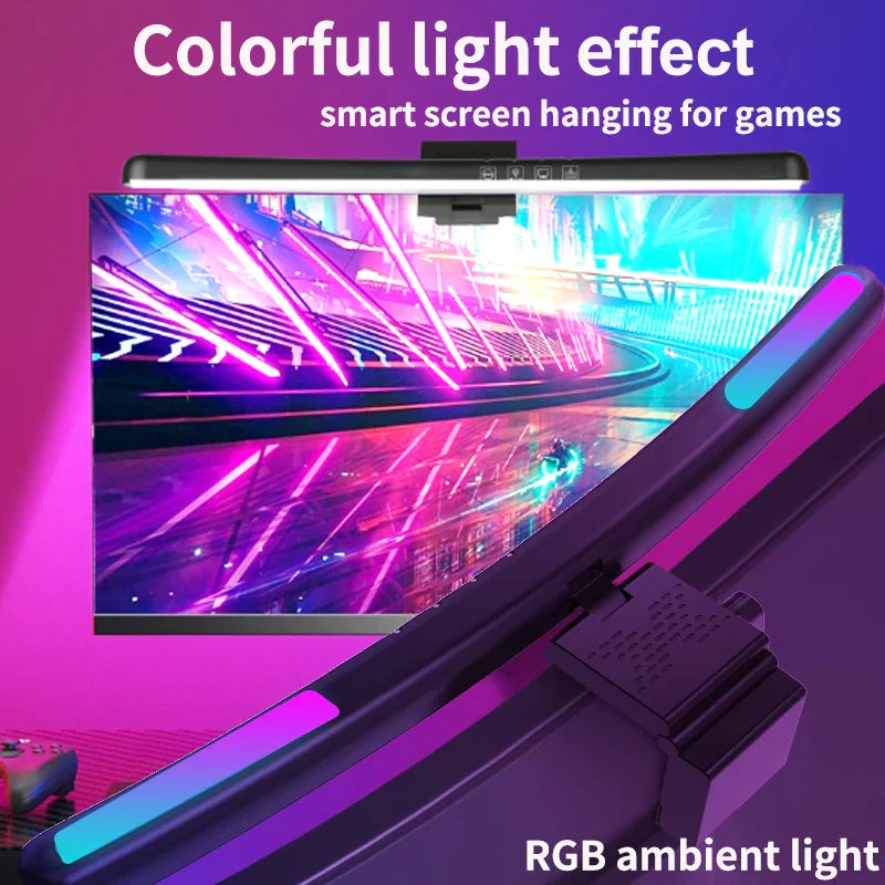 Axyaa RGB Curved Monitor Light Bar with Stepless Dimming