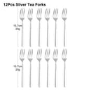 Axyaa Stainless Steel Coffee Fork Set, Mirror Gold Cutlery, Durable Fruit Forks
