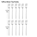 Axyaa Stainless Steel Coffee Tea Fruit Fork Set, 6/12Pcs Gold Sliverware Cake Ice Cream