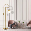 Axyaa Adjustable Glass Shade Gold Floor Lamp - Modern Tall Standing Light