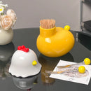 Axyaa Cartoon Chick Fruit Fork Set with Cute Storage Jar