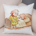 Axyaa Cartoon Pig Cushion Cover 45x45cm Super Soft Short Plush Pillowcase