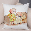 Axyaa Cartoon Pig Cushion Cover 45x45cm Super Soft Short Plush Pillowcase