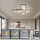 Axyaa Modern Gold/Black LED Chandeliers for Living Room, Bedroom, Study Room