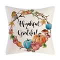 Axyaa Thanksgiving Pumpkin Maple Leaf Pillow Cover