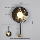 Axyaa Round Yellow Travertine LED Wall Lamp - Modern Nordic Glass Ball Light